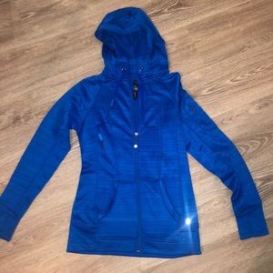 Blue activewear zip up hoodie